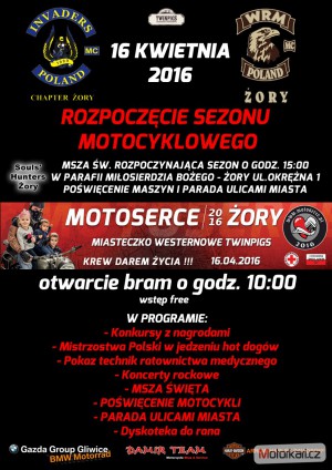 Zahájení motocyklové sezony - motosrdce - Źory - Polska
