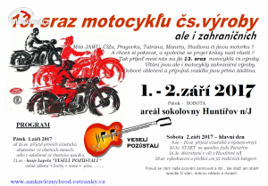 13.sraz motocyklů čs. výroby + zahraničních