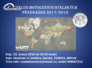 cyklus zimních motocestovatelských přednášek 2017- 2018