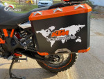 Nálepky world - mapa světa na moto kufry