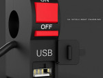 Spínač,vypínač přístrojů s USB nabíječkou.