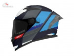 Integrální helma na motorku MT braker chento C7 šedo-modro-b