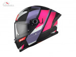 Integrální helma na motorku MT braker chento B9 růžovo-fialo