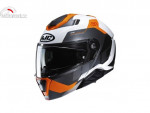 Výklopná helma HJC i91 Carst MC7 černo-šedo-bílo-oranžová