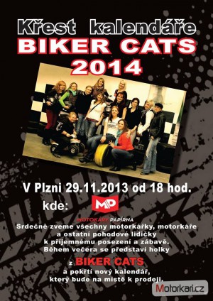 Křest kalendáře Biker Cats Pilsen 2014