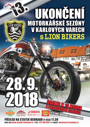 13. Ukončení motorkářské sezóny v KV s Lion Bikers