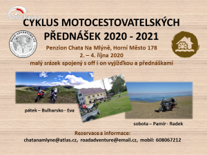Cyklus Motocestovatelských přednášek 2020-2021