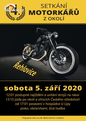 Řehlo-MOTO-SRAZ  setkání a projížďka motorkářů z okolí