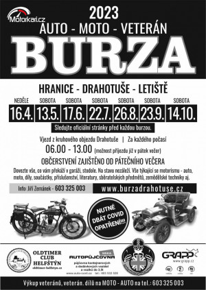 Velká Auto-Moto-Veteran Burza Drahotuše
