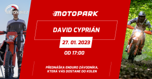 Enduro jezdec David Cyprián v Motoparku Ostrava
