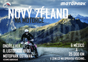 Nový Zéland na motorce - Ondřej Vlk - Motopark Ostrava