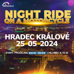 Night ride on a motorcycle Hradec Králové XI.